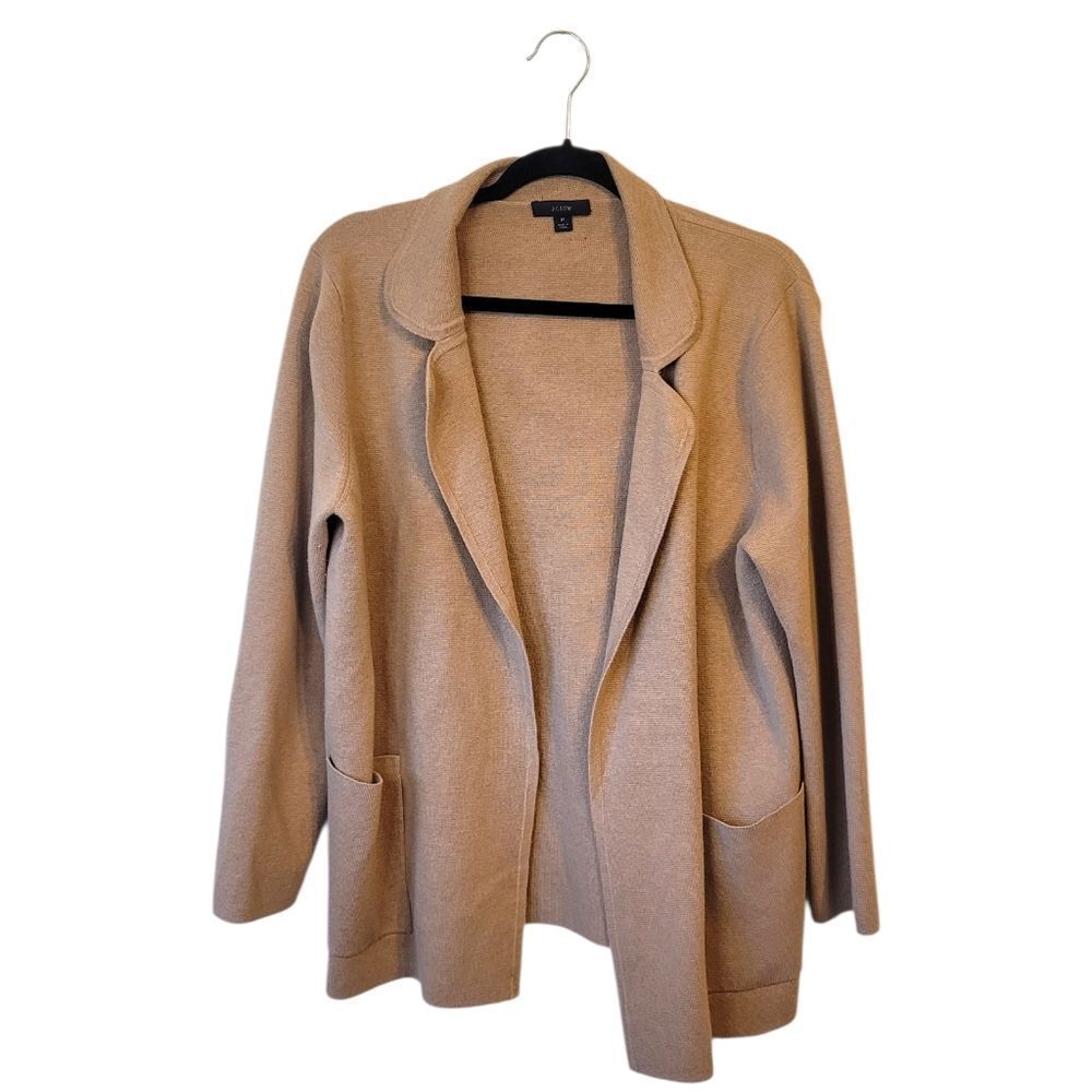 J. Crew Light Beige Eloise Sweater Blazer Women's Size M